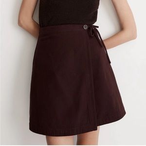 NWT Madewell Moleskin Burgundy Side Tie Mini Skirt